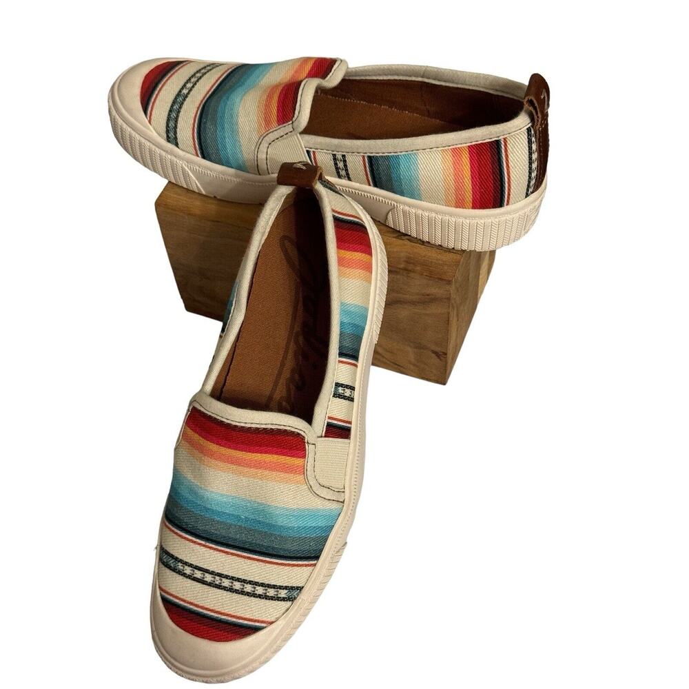 Zodiac Ciara Canvas Womens Size 6.5M Slip On Multi Color Comfort Shoes